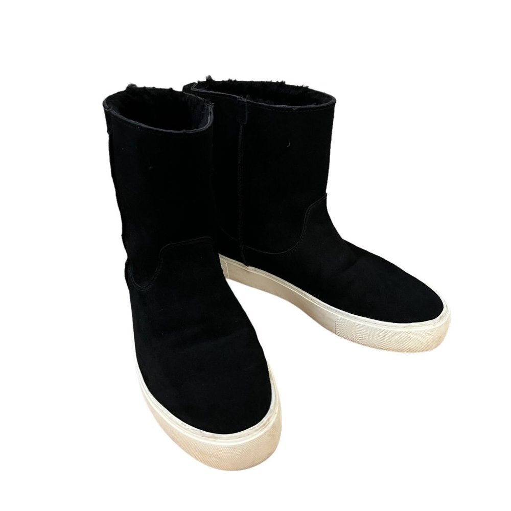 UGG Women’s Size 10 Declan Sneaker Boots‎ Suede Short Black Slip-on - Picture 3 of 10